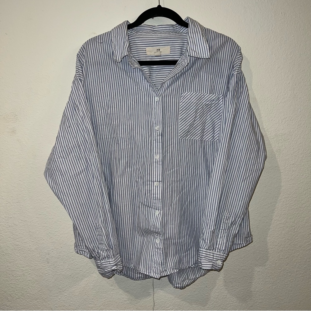 Striped Button Shirt - Over Sized